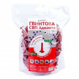 Гвинтова СВП ADVANTA основа 1,5 мм для плитки 5-20 мм, 500шт